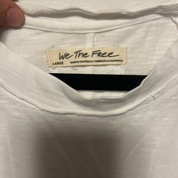 We The Free White Long Sleeve Slub Knit Tee Shirt – Women’s Large - Picture 2 of 5